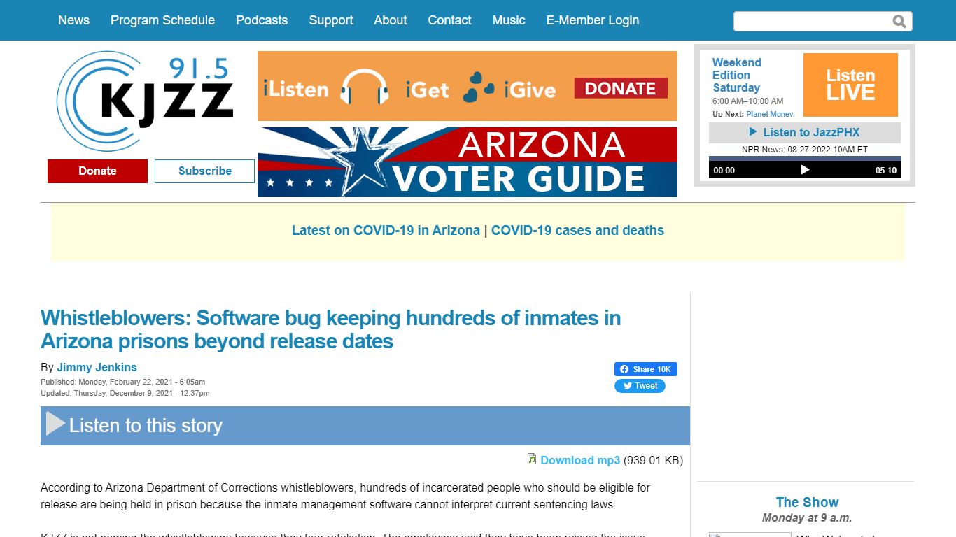 Whistleblowers: Software bug keeping hundreds of inmates in Arizona ...