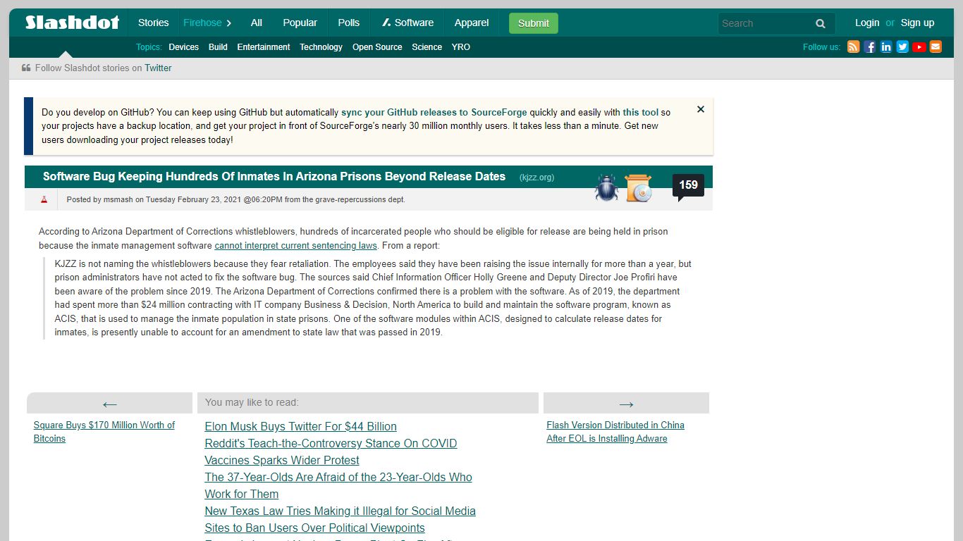Software Bug Keeping Hundreds Of Inmates In Arizona Prisons ... - Slashdot